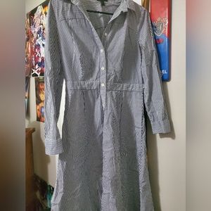 Button down, striped dress